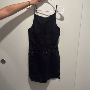 Peppermayo Black Linen Mini Dress US 6